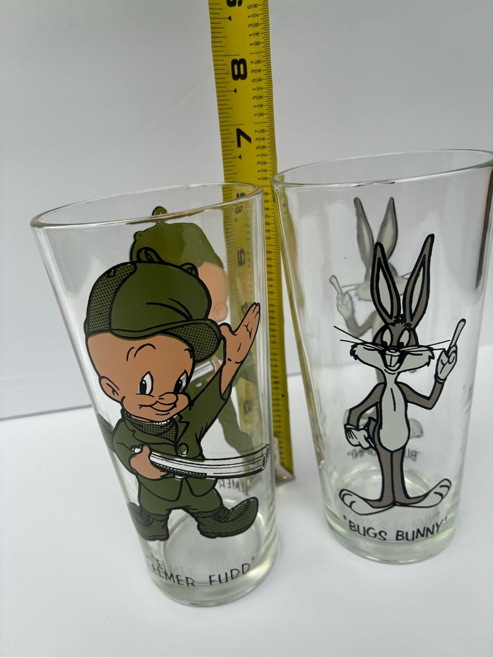 Vintage 1973 Pepsi Looney Tunes Bugs Bunny Elmer Fudd Glasses Set - Picture 11 of 13
